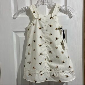 Vitoria Beckham for Target girls honey Bee print overall dress. Size 3T. NWT.